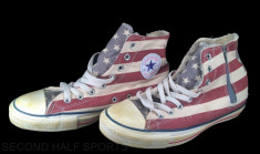 CONVERSE CHUCK TAYLOR ALL STAR SIDE ZIP DISTRESSED STARS &amp;amp; BARS USA FLAG foto