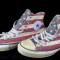 CONVERSE CHUCK TAYLOR ALL STAR SIDE ZIP DISTRESSED STARS &amp; BARS USA FLAG