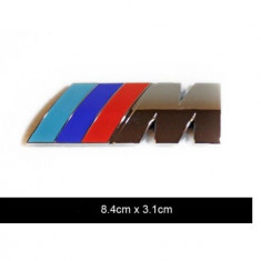 Emblema sigla auto metalica logo bmw M badge si adeziv profesional