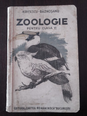 ZOOLOGIE PENTRU CLASA 1-A -- Constantin Kiritescu, A. Popovici-Baznosanu -- 236 p. foto