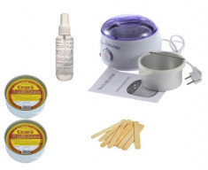 Kit Pro Wax 100 cu Ceara Depilatoare, Spatule si Ulei calmant foto