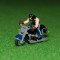 Jucarie figurina motociclist miniatura, plastic, 3x2 cm, colectie