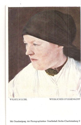 CPI (B5166) WILHELMLEIBL, WEIBLICHER STUDIENKOPF, DRESDA, BERLIN, ARTA foto