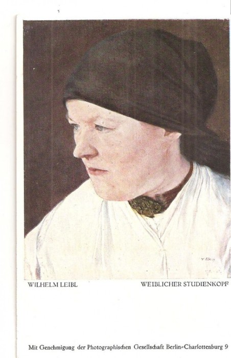 CPI (B5166) WILHELMLEIBL, WEIBLICHER STUDIENKOPF, DRESDA, BERLIN, ARTA