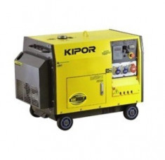 Generator diesel insonorizat monofazat 8.5kVA, Kipor KDE 12000 TA foto