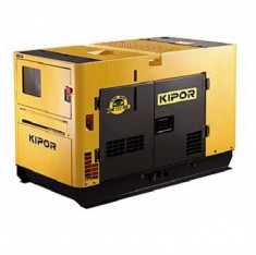 Generator diesel insonorizat monofazat 13 kVA, Kipor KDE 16 SS foto