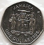 Jamaica 1 Dolar 1996 KM-164 UNC !!! foto