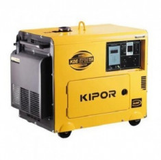 Generator diesel insonorizat mono si trifazat 5.5 kVA, Kipor KDE 6700 TA3 foto