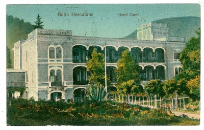 2113 - Baile HERCULANE, hotel Carol - old postcard - used - 1923 foto