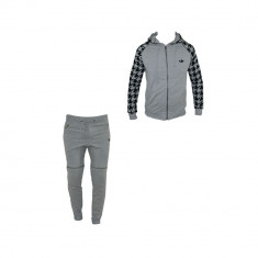 Trening - Adidas - Editie Noua De Primavara - Din Bumbac - Gri - Pantaloni Conici - Masuri S M L XL B257 foto