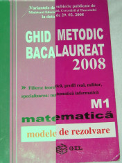 RWX 42 - MATEMATICA - GHID METODIC BACALAUREAT - METODE DE REZOLVARE - 2008 foto