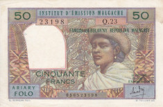 MADAGASCAR 50 francs 1969 XF/XF+!!! foto