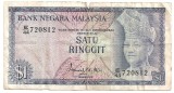 MALAEZIA MALAYSIA 1 ringgit ND (1972-76) U