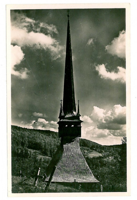 2292 - Maramures, Wooden Church - old postcard, real PHOTO - unused