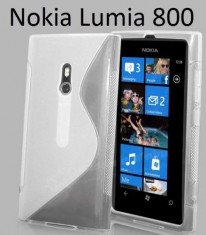 Husa Nokia Lumia 800 TPU S-LINE Transparenta foto