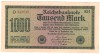 Germania 1000 Reichs Mark 1922, Bancnota AUNC, Bancnote Germania, Mark 1922