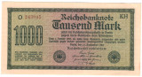 SV * Germania 1000 MARK 1922 * AUNC+