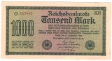 Germania 1000 Reichs Mark 1922, Bancnota AUNC, Bancnote Germania, Mark 1922