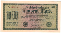 SV * Germania 1000 MARK 1922 * AUNC+ foto