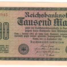 SV * Germania 1000 MARK 1922 * AUNC+