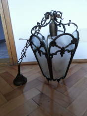 Lampa veche de plafon,lustra,candelabru francez foto