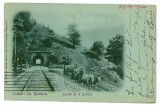 2021 - BUSTENI, Prahova, Railroad Tunnel, Litho - old postcard - used - 1900, Circulata, Printata