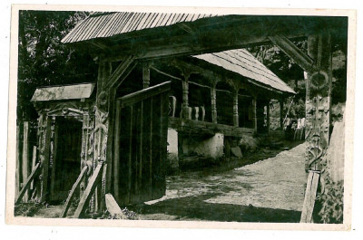 2336 - MARAMURES, Peasant house - old postcard, real PHOTO - unused foto