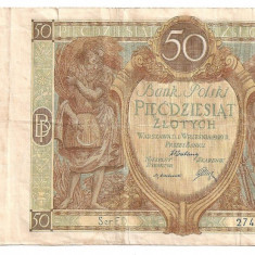 POLONIA 50 ZLOTYCH ZLOTI 1929 U