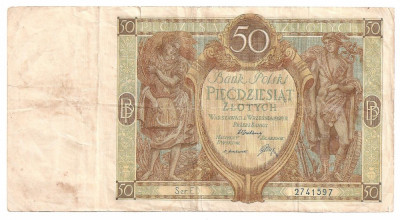 POLONIA 50 ZLOTYCH ZLOTI 1929 U foto