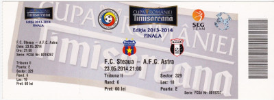 Bilet meci Steaua Bucuresti - Astra Giurgiu 23.05.2014 finala Cupei Romaniei foto