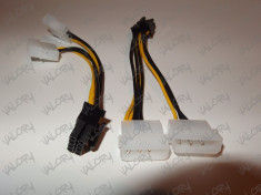 Cablu alimentare adaptor placa video 2x MOLEX la PCI-e 8 pini ( pci express ) foto