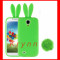 SC212b - Husa silicon Samsung Galaxy S 4 IV i9500, IEPURAS, verde + FOLIE!!!