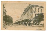 835 - BRAILA, Royal street, stampila Cohorta Cercetasilor Braila - old PC - used