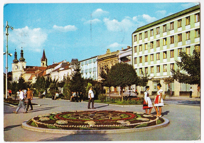 Carte postala circulata 1988 Targu Mures centru