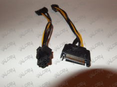 Cablu alimentare adaptor placa video SATA la PCI-e 6 pini ( pci express ) foto