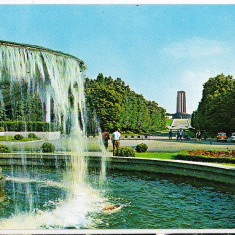 Carte postala circulata 1975 Bucuresti Parcul Libertatii ,mausoleul