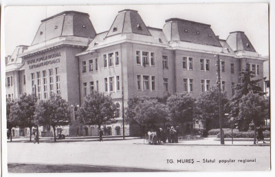 Carte postala circulata in 1961 RPR Targu Mures Sfatul Popular Regional Tartomanyi Neptanacs foto