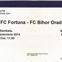 Bilet meci fotbal FC Fortuna Campina - FC Bihor Oradea 15.11.2014