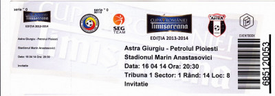 Bilet meci fotbal Astra Giurgiu - Petrolul Ploiesti 16.04.2014 semifinala Cupa Romaniei foto