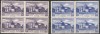 SPANIA, 1930, posta aeriana, 2 valori in bloc de 4, nestampilate, MNH, Nestampilat