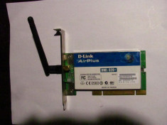 PLACA ADAPTOR WIRELESS RETEA D-LINK AIRPLUS DWL-520+ foto