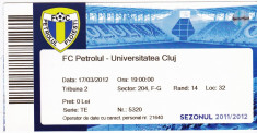 Bilet meci fotbal Petrolul Ploiesti - Universitatea Cluj 17.03.2012 foto