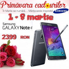 Telefon Samsung Note 4 G910F G910 slot 128 GB, 4G+ camera 16 MP procesor N910F NEGRU Quad-Core 2,7 GHz 3 GB RAM Wi-Fi, Bluetooth foto