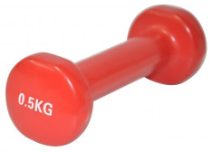 Set 2 Gantere Fitness Vinyl Axer Rosu 2 x 0.5 kg Axer foto