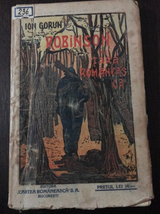 ROBINSON IN TARA ROMANEASCA - POVESTIRE DIN ZILELE NOASTRE - Ion Gorun - 212 p.