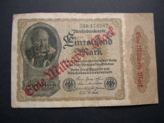 Germania 1000 mark SUPRATIPAR 1 000 000 000 ( un miliard) 1922 decembrie 15 Berlin (hiperinflatie) 58B foto