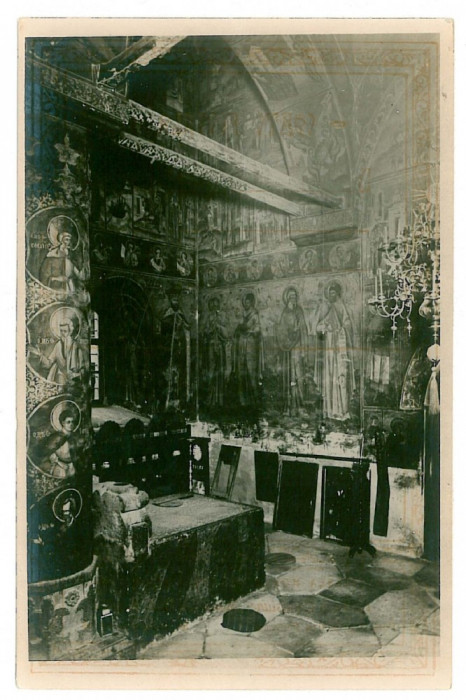 2433 - HOREZU, Valcea, Monastery - old postcard, real PHOTO - unused