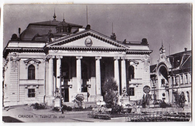 Carte postala circulata 1960 Oradea teatrul foto