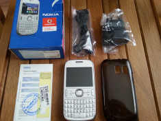 Nokia Asha 302 White cutie + accesorii stare foarte buna pret mic foto