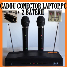 SET 2 x MICROFON WIRELESS +CONECTOR LAPTOP/PC+2 xBATERII foto